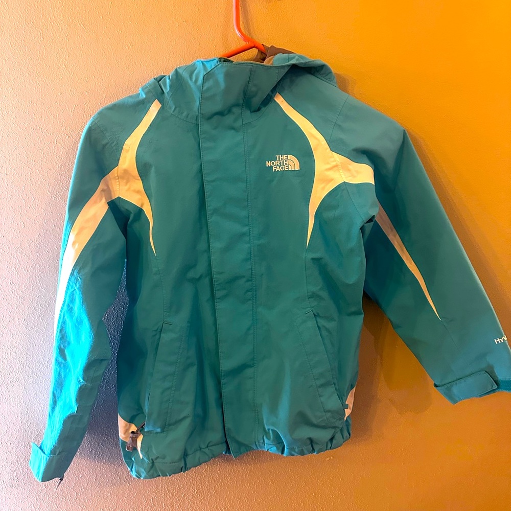 Girls The North Face Hyvent Rain Jacket Size S (7/8)
